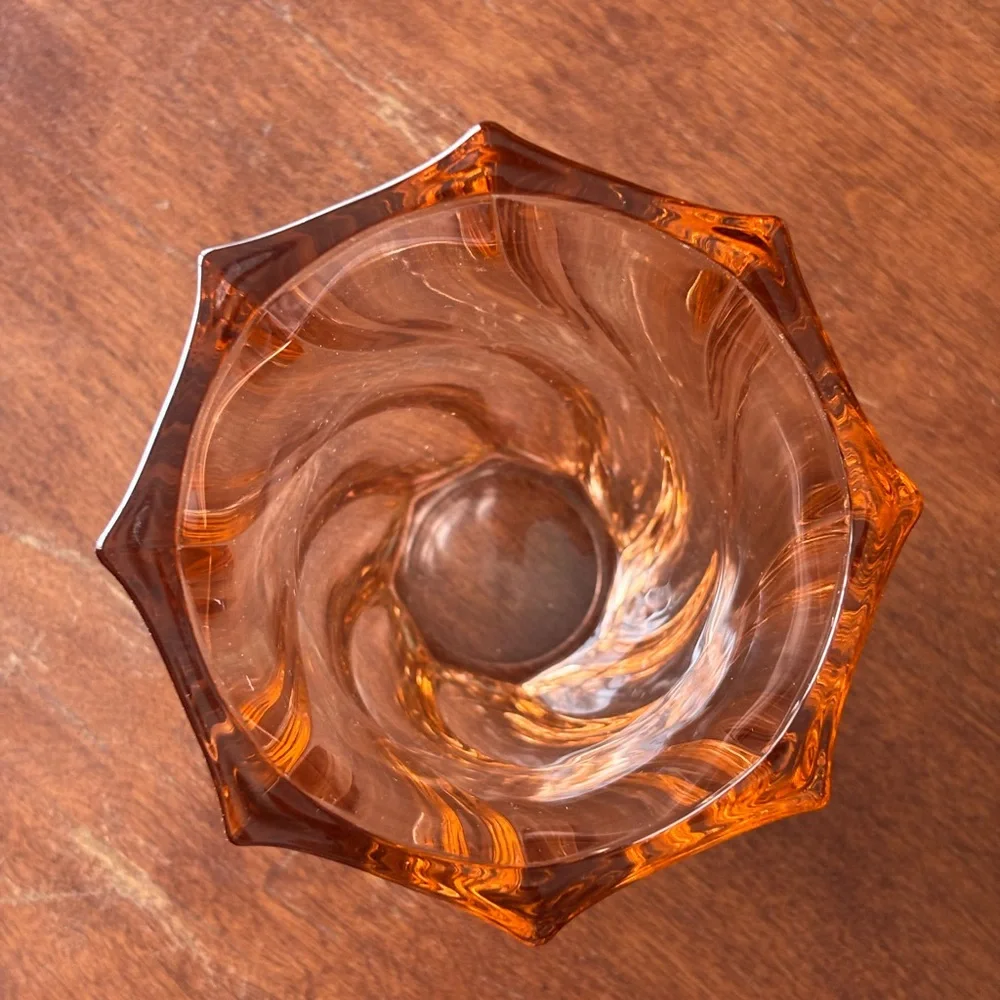 vintage pink glass vase, Luminarc Verriere D'Arques 